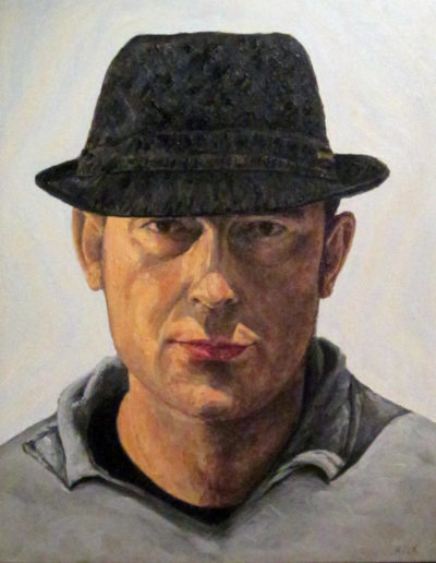 Riccardo Giolo, Autoritratto, olio su tela, 40x50 cm, 2012